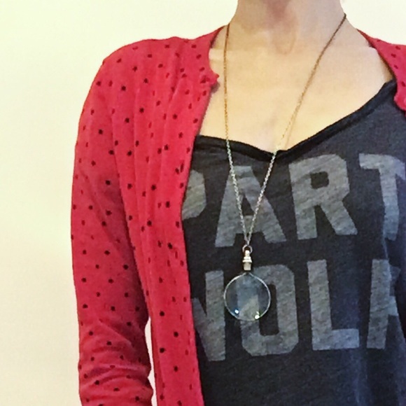 Vintage Red Polka Dot Cardigan - Picture 3 of 3